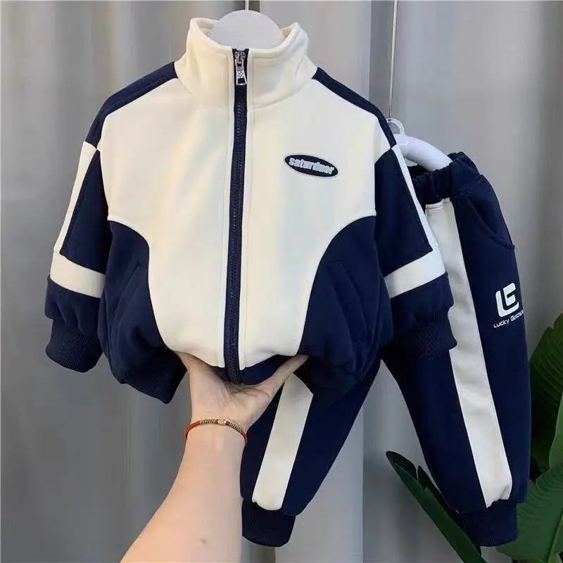 

Children's Clothing Set Spring and Autumn Season New Boys and Babies Casual Jackets and Pants Two-piece Set Korean Sportswear