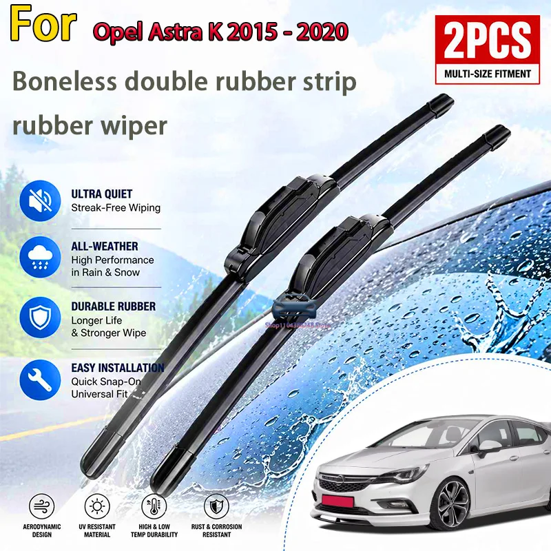 

Front Wiper Blades For Opel Astra K 2015 - 2020 Windshield Windscreen Clean Window Car Rain Brushes 28"+24" Modification parts