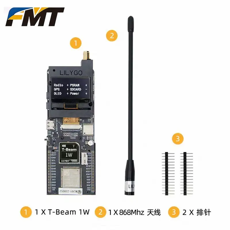 

Модуль T-Beam 1W ESP32-S3 LoRa SX1262 830–945 МГц с 1,3-дюймовым OLED-дисплеем и GPS, совместимый с аккумулятором F550