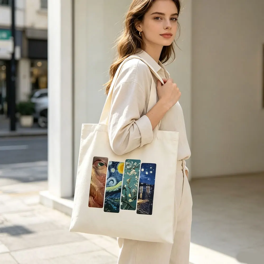 1 Piece, Artistic Printed Tote Bag |   Large Capacity, Fixed Shoulder Strap, No Lining, Artistic Design, No Closure, Multifunctional Gift Bag, Suitable for Students and Daily Use.