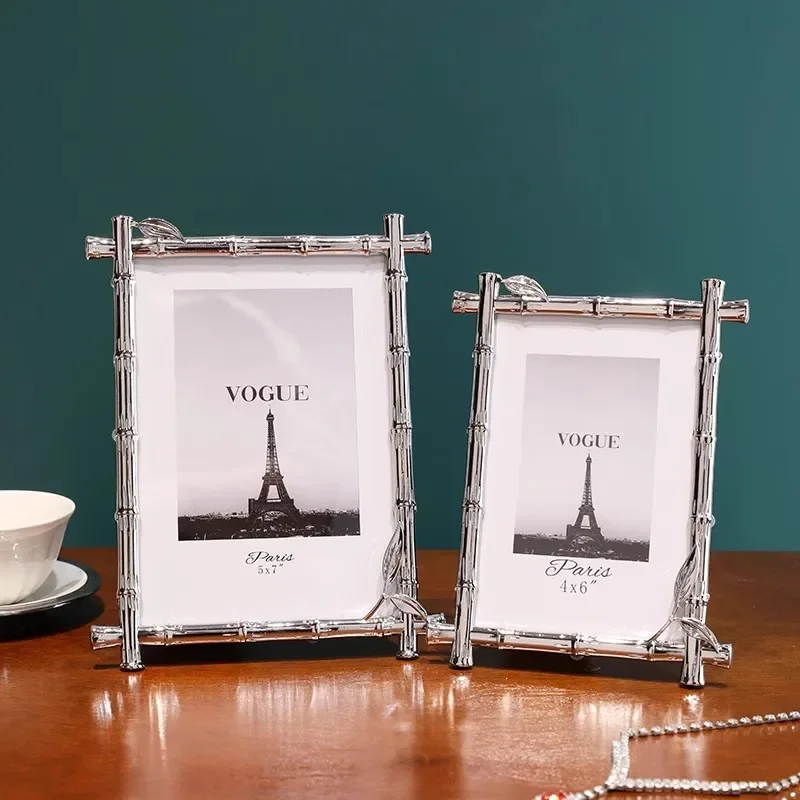 Nordic style 6/7inches gold Photo Holders Metal Picture Frame for  Modern home decoration