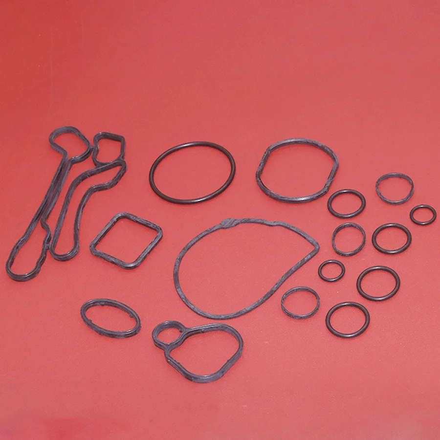 

15Pcs Engine Oil Cooler Repair Kit Gasket Seal Suit Heat Exchange Gaskets 55571687 55353322 5650833 Fit For Chevrolet Aveo Cruze