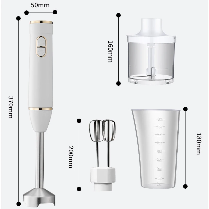 Mutifunctional Electirc Hand Blender Food Processor Mixer Stirring Machine Juicer Meat Grinder Chopper Whisk Egg Beater Frother