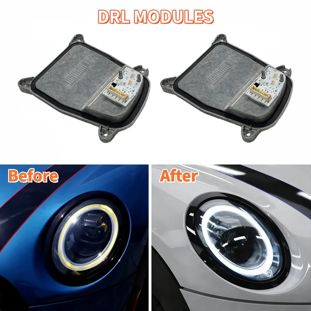 White Daytime Running Lights Turn Signal LED DRL Chip Module 63118737590 For 18-20 MINI Cooper JCW F55 F56 F57 Clubman F54 LCI