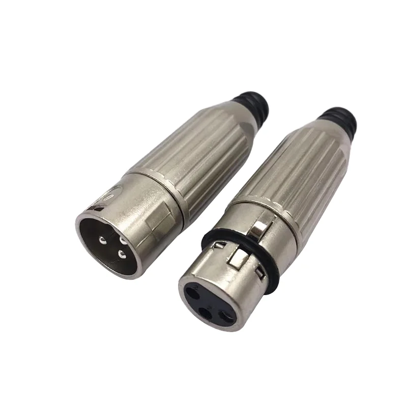 5/20/100PCS High Quality Metal XLR Connector Plug 3Pin Male & Female Plug For Microphone Cable Plug Audio Plug Speaker Connector