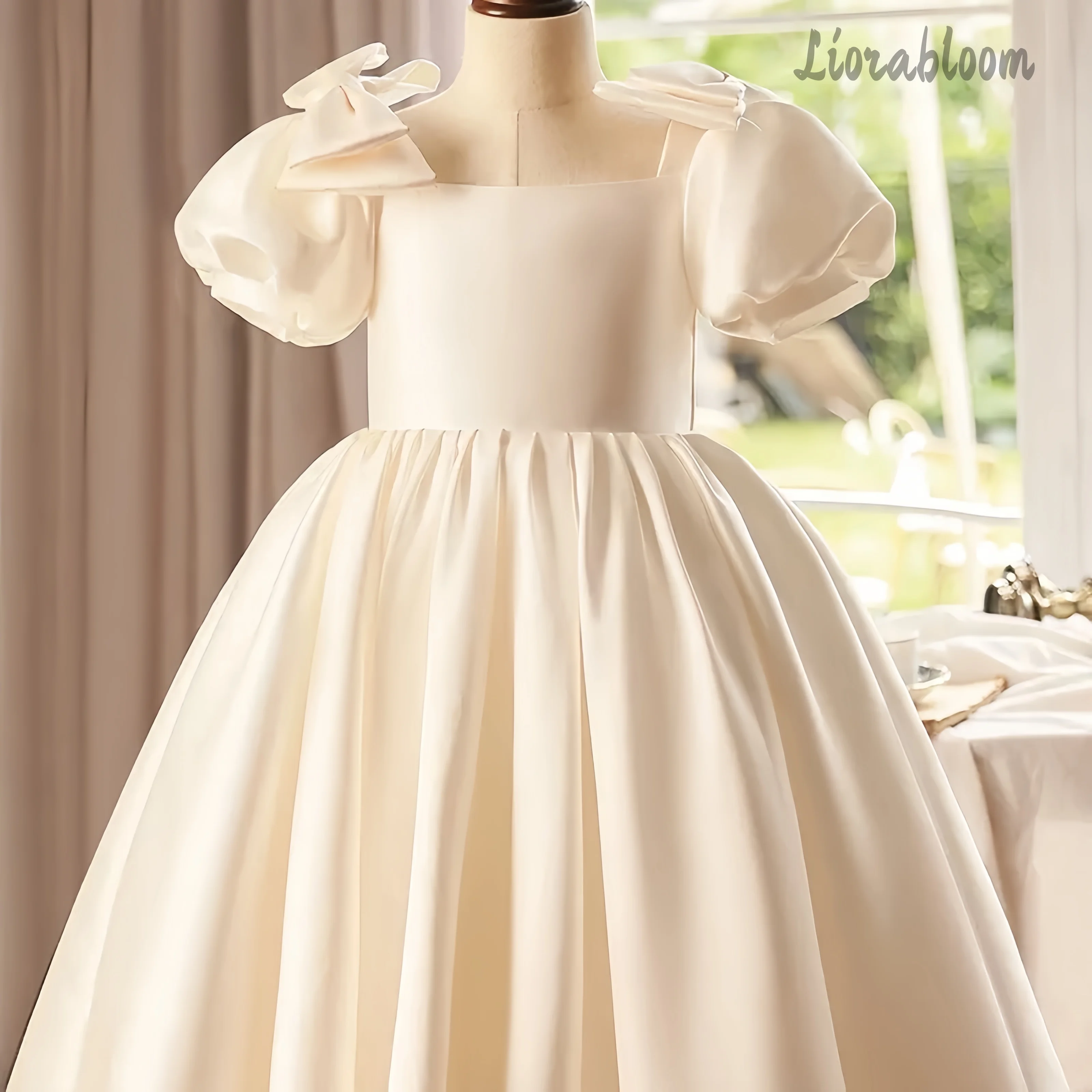 

Elegant Princess Evening Gown White Flower Girl Dress Everyday Maxi Dress Girls' Prom Dress