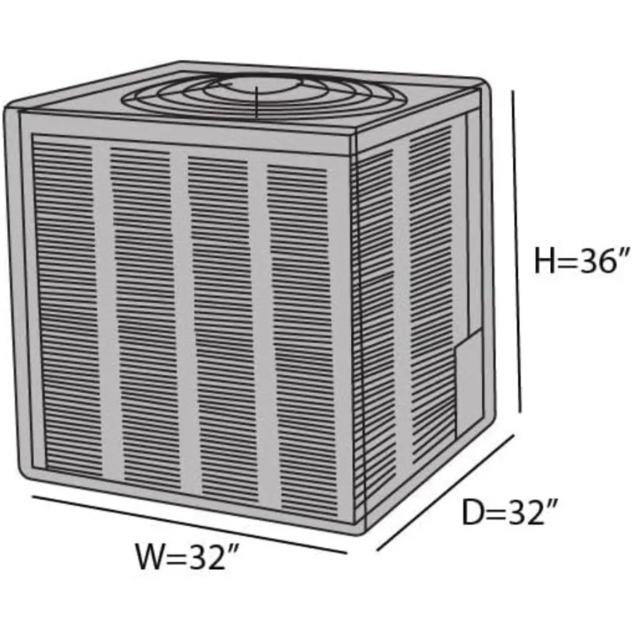 Housse de climatiseur Covermates – Protection durable et résistante aux intempéries pour unités extérieures Polyester 600D 32W x 32D x 36H Ripsto