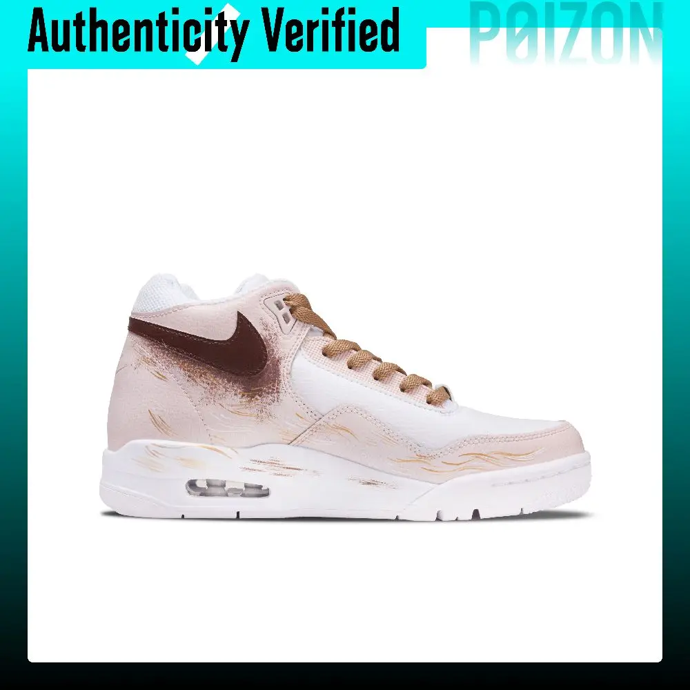 Nike Flight Legacy Golden Horse Brings Auspicious Light Abrasion Resistant Abrasion Resistant Mid top BQ4212-101(Team864-)