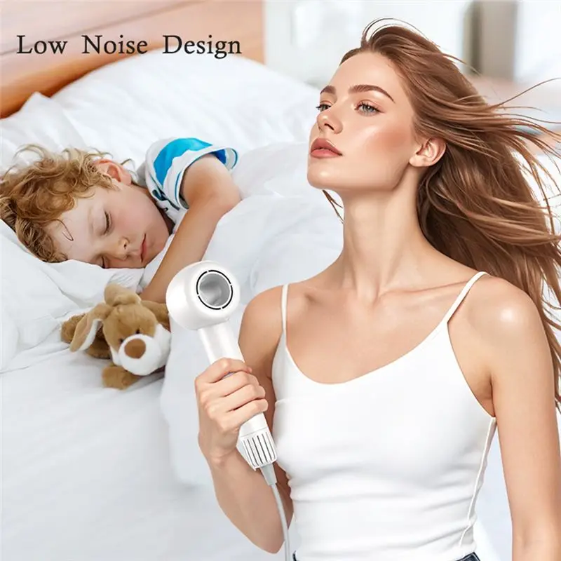 INLIG-High Speed Hair Dryers Negative Hair Care Quick Dry Leafless Hair Dryer Personal Styling Salon Appliance EU Plug