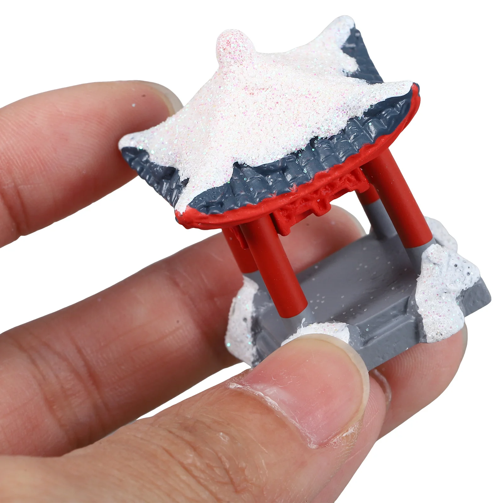 

4pcs Mini Pavilion Decor Resin Small Garden Ornament For Moss Succulent Micro Landscape Bonsai Yard Desktop Decoration