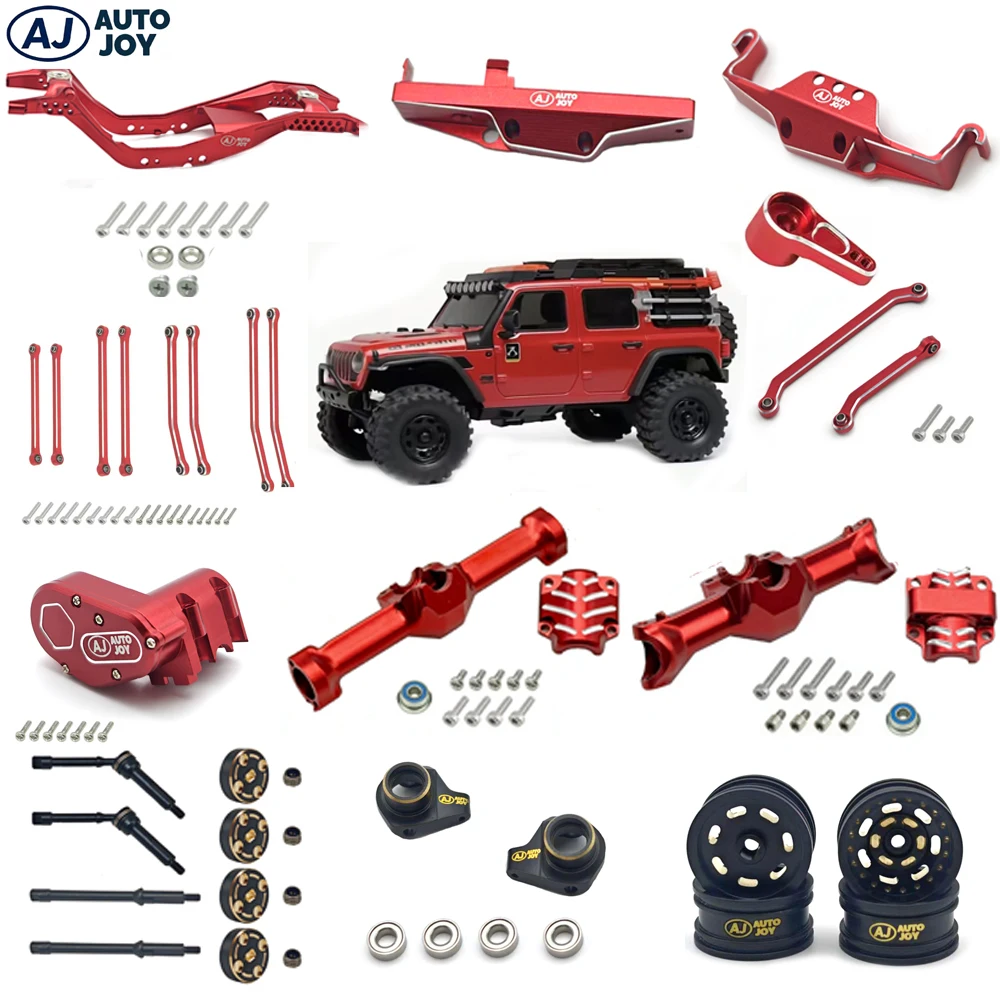 

AUTO JOY Aluminum Rear Axle Gear Box Skid linkUpgrade Set for 1/30 Axial SCX30Jeep Wrangler RC Cars Upgrade Parts