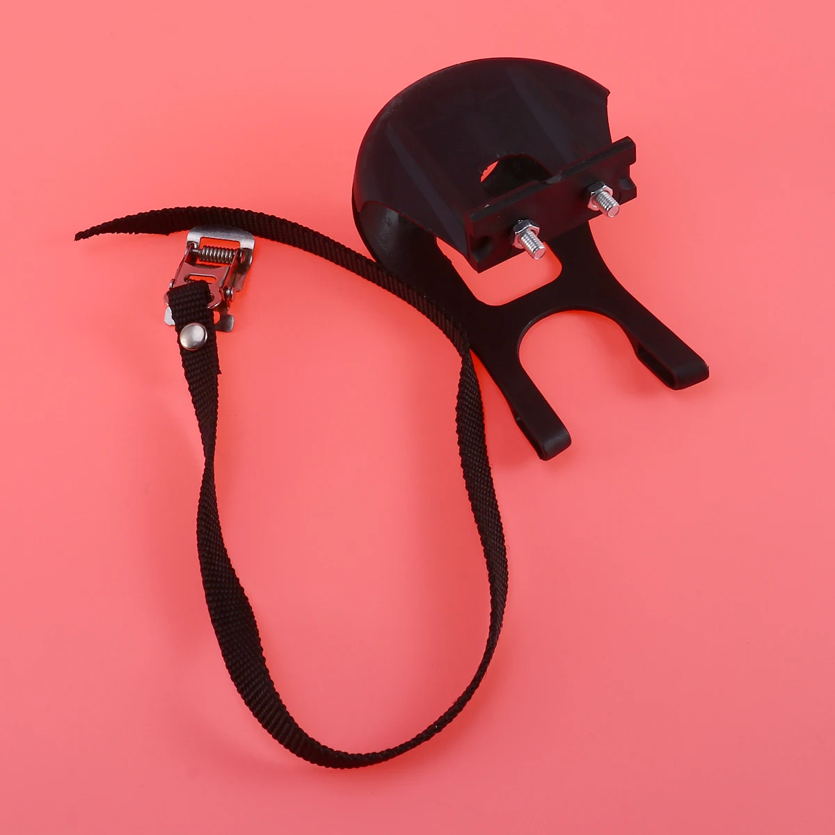 

2Pcs Bike Toe Clip for Pedal Black Adjustable Non-Slip Foot Retainer Sturdy Plastic Strap for Cycling Riders Bike Toe Clip