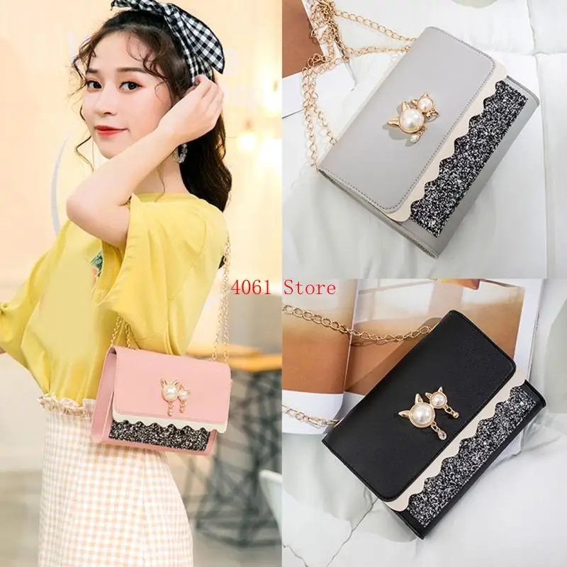 حقيبة كروس عصرية على شكل سلسلة حقيبة صغيرة مربعة الشكل حقيبة كتف للتجمع