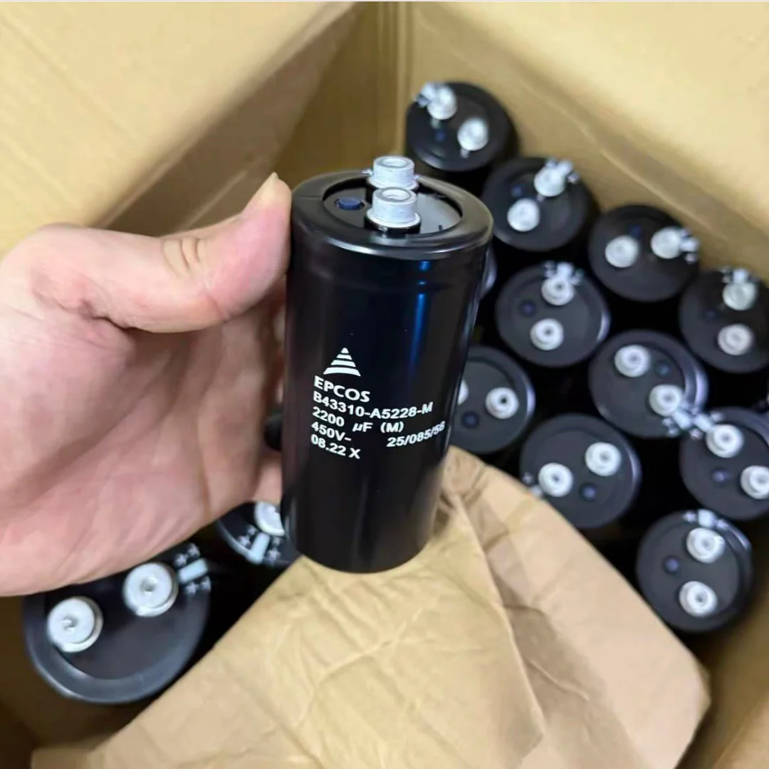 Brand new EPCOS electrolytic capacitor, 450V 2200UF, 65x105, imported screw terminal capacitor