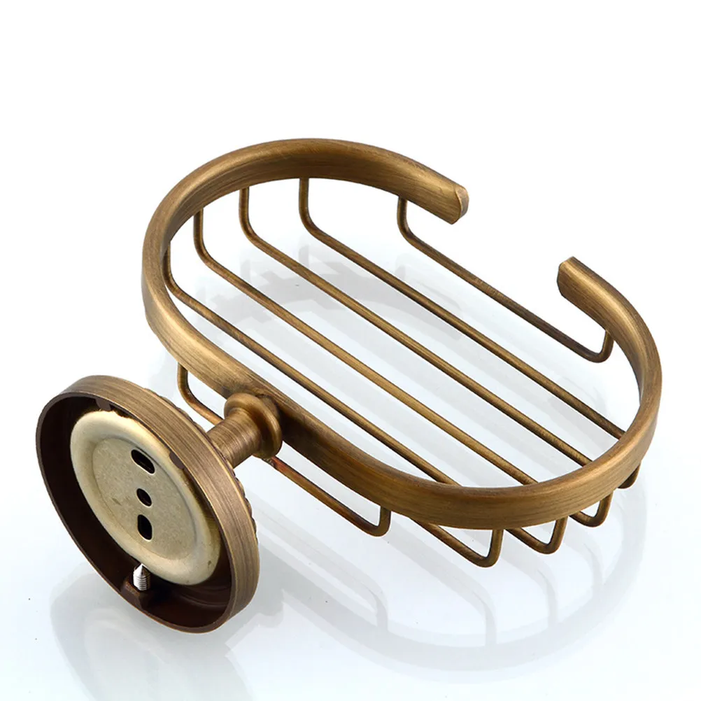 

Настенная мыльница из цельной латуни в винтажном стиле, лоток для мыла для ванной комнаты с ретро-волнами