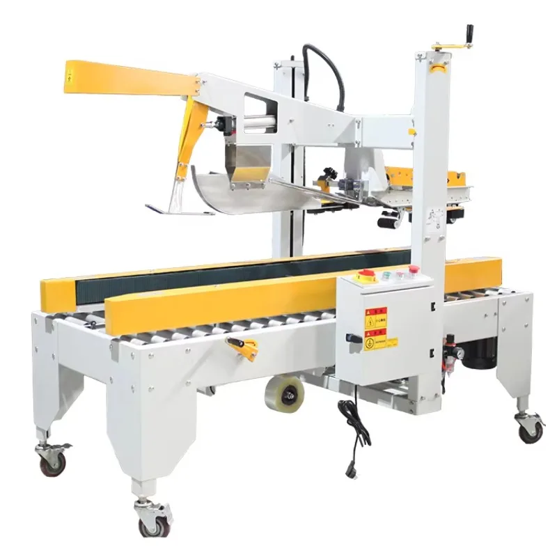 High-Speed Automatic Carton Unpacking & Bottom-Folding Sealing Machine for Food Beverage Paper Packaging with PLC Control