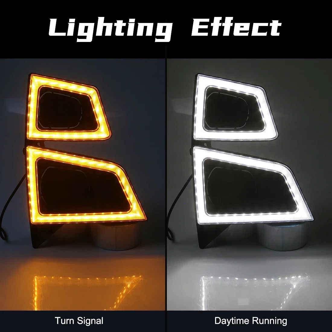 LED Daytime Running Lights For ISUZU D-max Pickup 2020 2021 2022 DRL Turn Signal Fog Lamp Car Accessories 12V