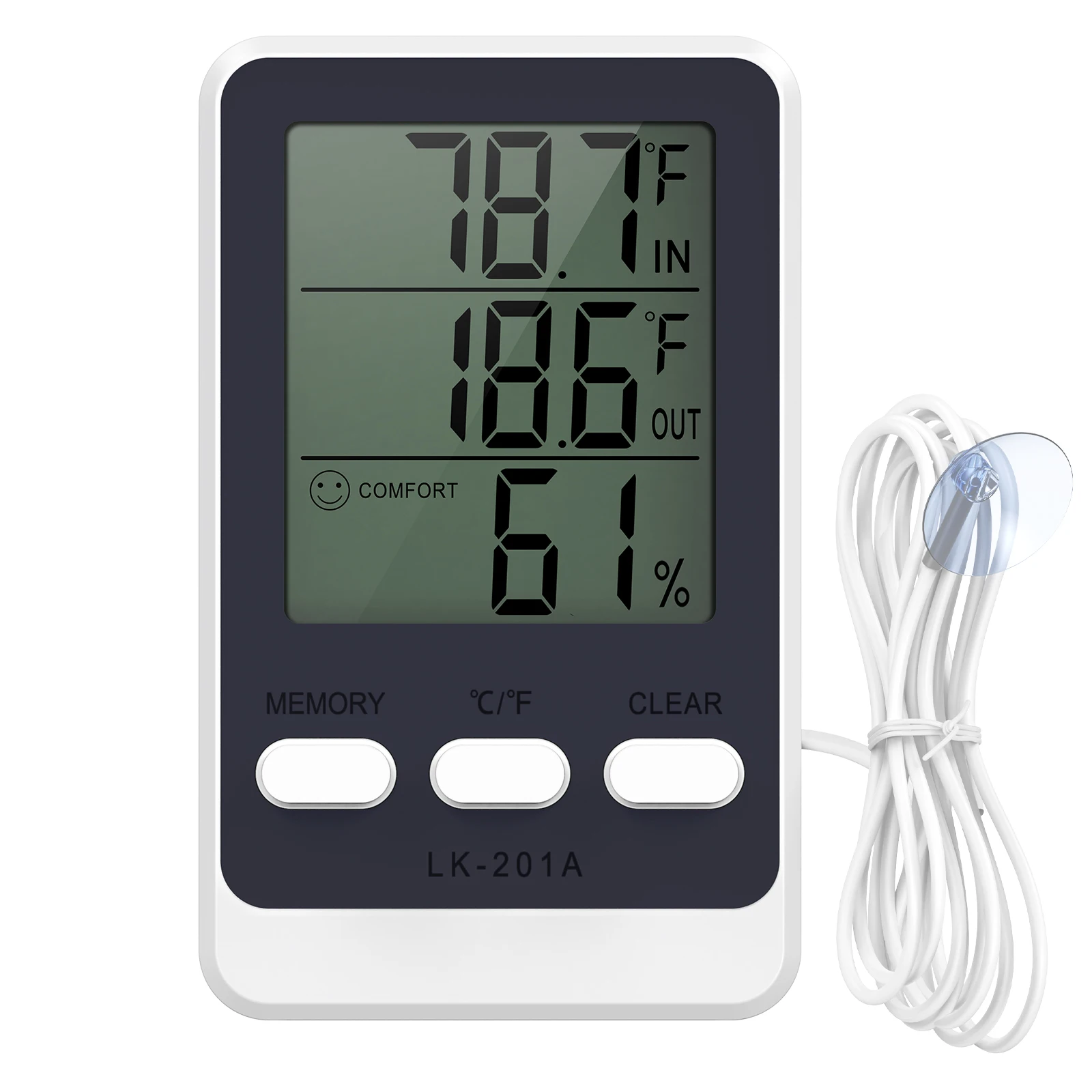 ORIA Digital Refrigerator Thermometer Fridge Thermometer with Probe Indoor Outdoor Temperature Monitor for Aquarium Fish Tank