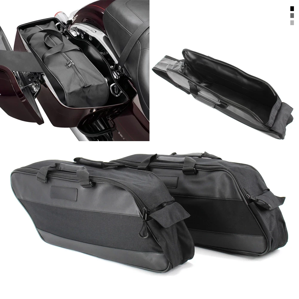 

Motorcycle Hard Saddlebag Liners Laggage Bag Travel Luggage Paks for Harley Touring Street Electra Glide Road King CVO Ultra