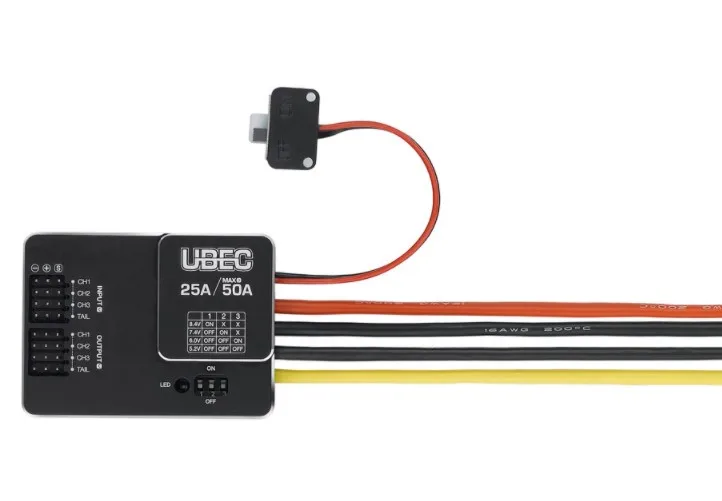 Hobbywing UBEC 25A HV 3-18S Module 25A External Switching for DIY FPV Mini Racing Quadcopter Drone