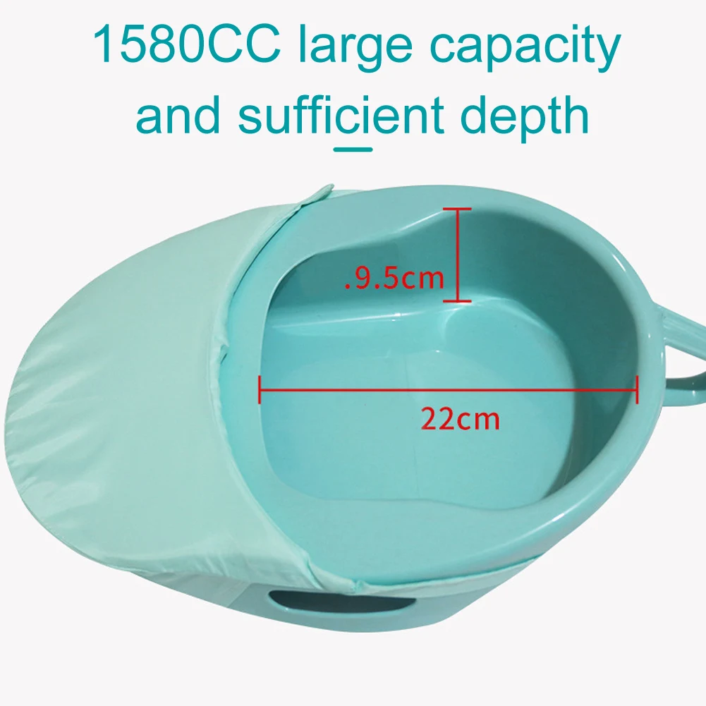 Portable Household Bed Toilet Bedpan with Cover for Bedridden Patients Pregnant Woman Elderly Paralyzed Disabled Care Bedpan