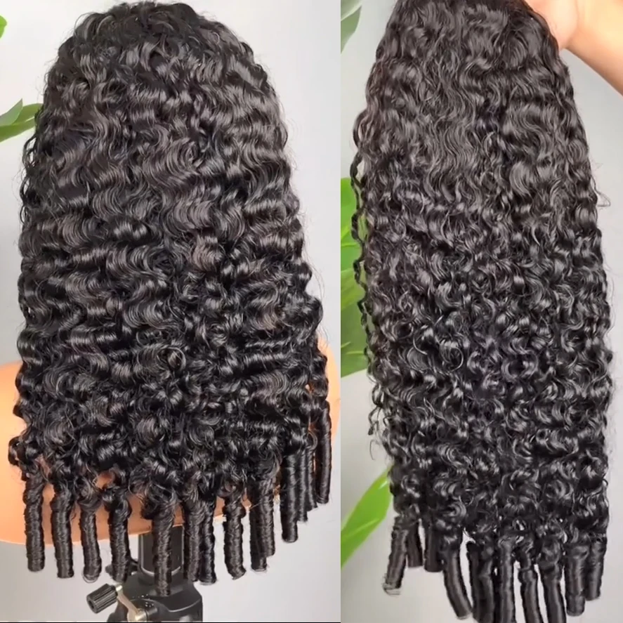 

Burmese Half Wig 100% Human Hair Glueless Wigs Pixie Curl No Lace Wigs Natural Looking HairUGo