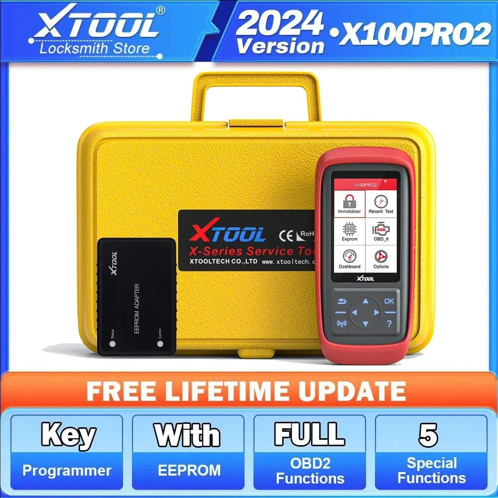 Xtool X100 Pro2 Auto Key Programmer Automotive Scanner IMMO Car OBD2 Code Reader Diagnostic Tool With EEPROM Adapter Free Update