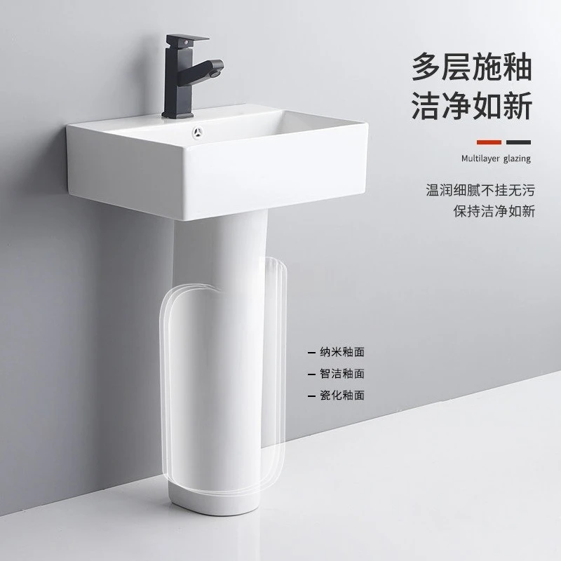 Elevated ceramic column basin Wash basin Household column type washbasin Wash basin Wash