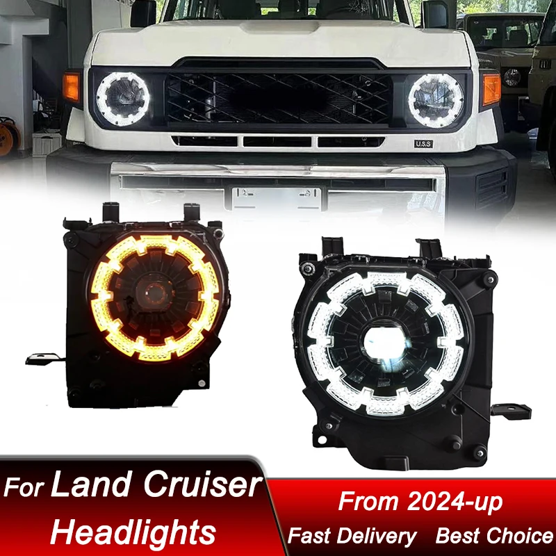 Car Led Headlights For Toyota Land Cruiser LC76 LC71 LC79 2024 new style full LED Upgrade High Projector Lens Accessories Kit