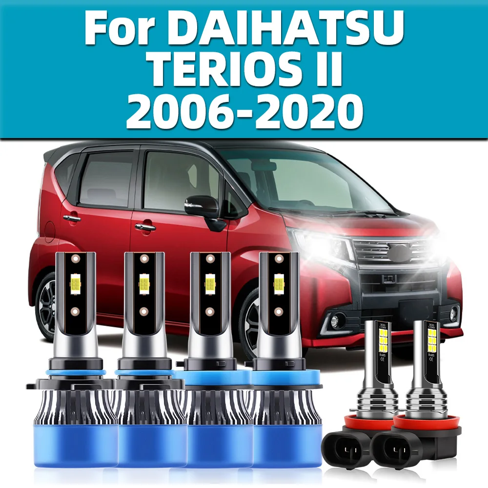 Суперъяркие Автомобильные светодиодные фары 15000LM для DAIHATSU TERIOS II 2006 2007 2008 2009 2010 2011 2012 2013 2014 2015 2016 2017-2020