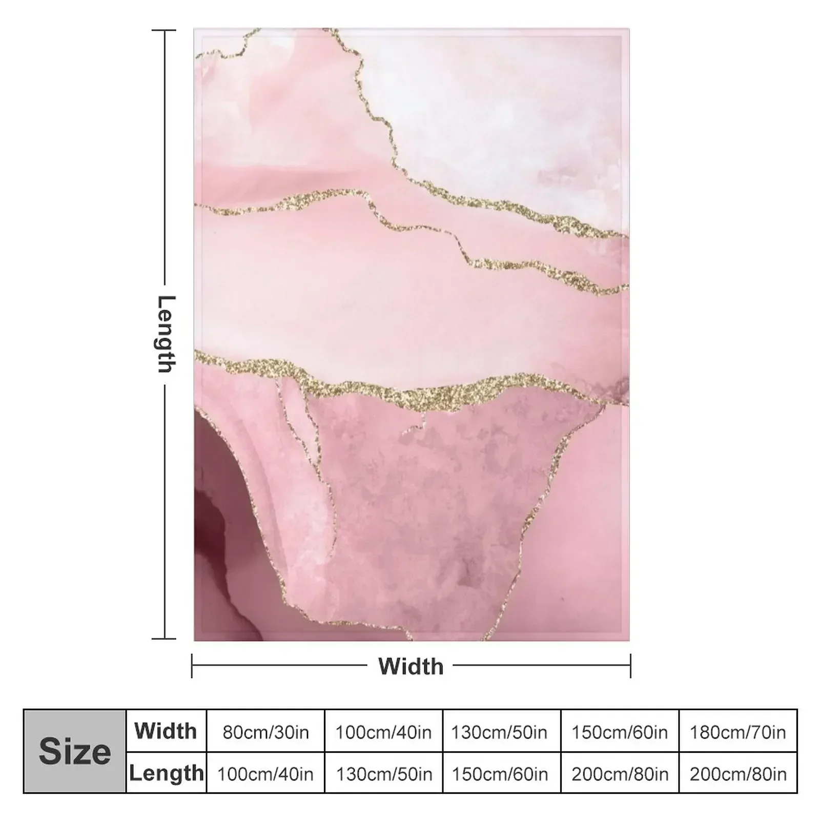 Watercolor Agate, Blush Pink Burgundy Faux Gold Veins Throw Blanket Flannels Beach christmas gifts funny gift Blankets