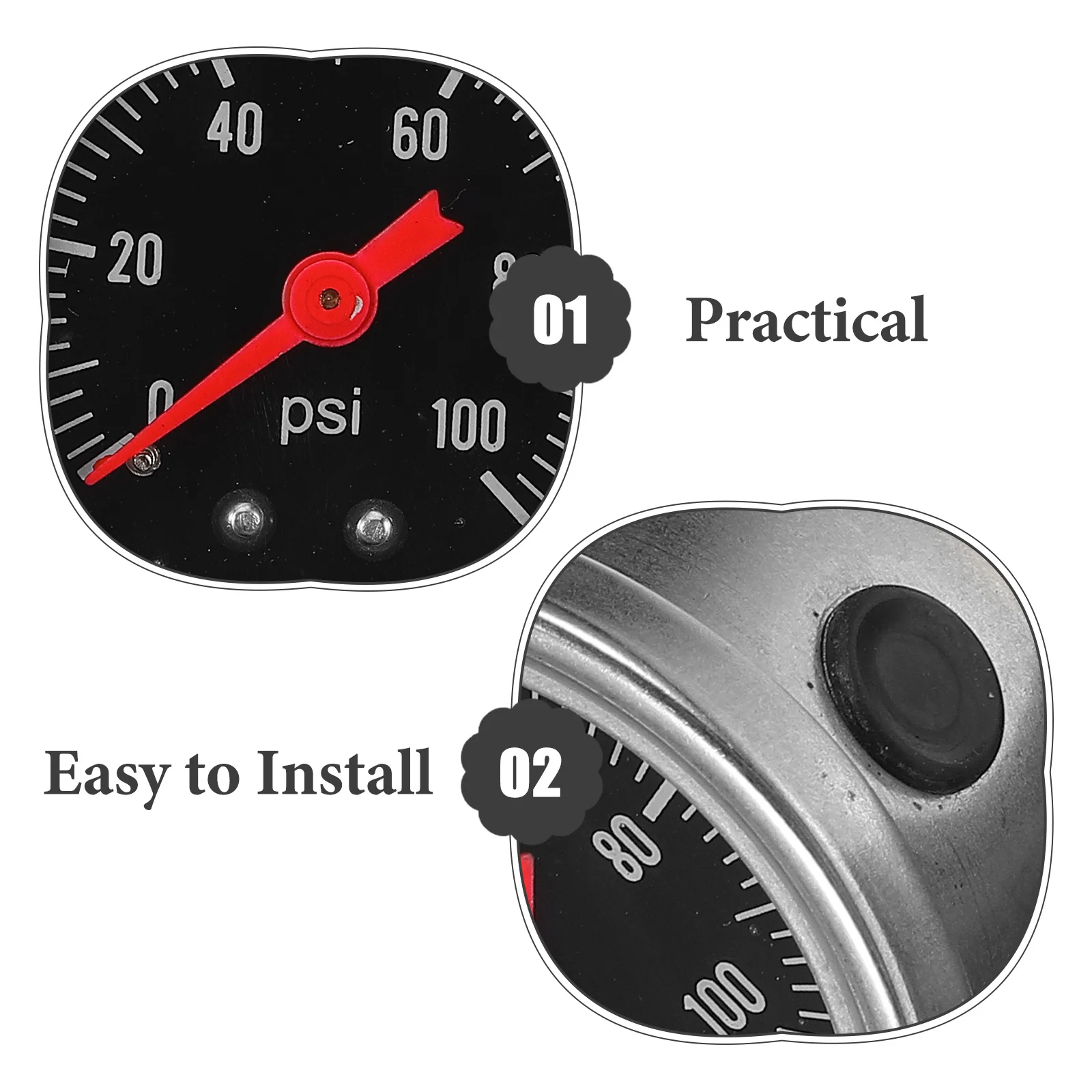 

Манометр 0-100 фунтов на кв. дюйм, цифровой, из нержавеющей стали, для проверки топливной системы автомобилей, диагностический инструмент, для авторемонта