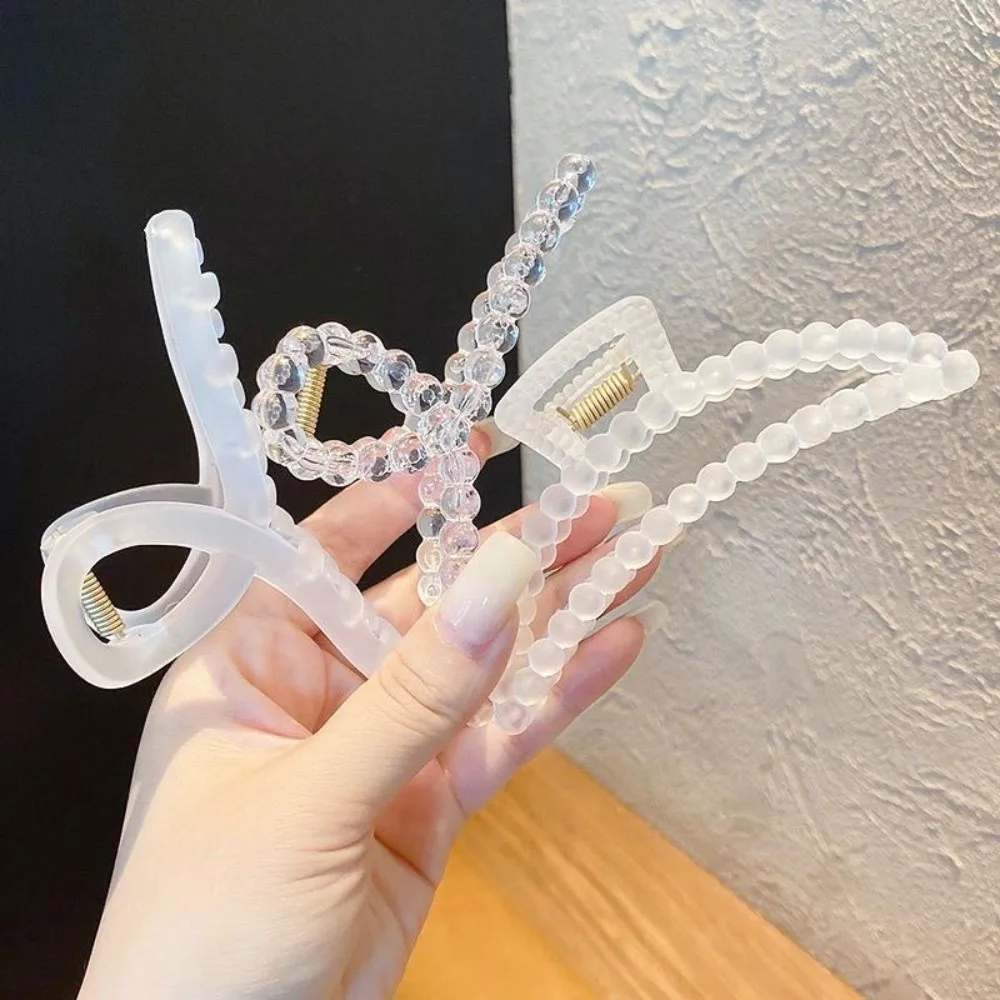 

3Pcs New Clear Hair Clip Simple Elegant Hair Claw Large Shark Clip for Girls