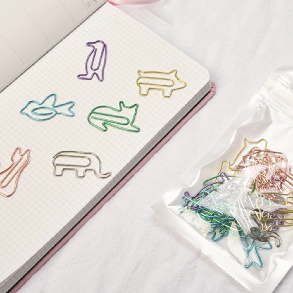 100 Pcs Paper Clip Gift Office Hand Account Essentials Party Decorate Neddles Clips