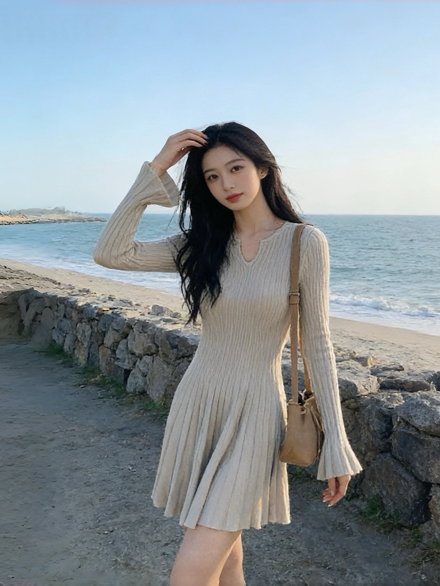 V-Ne Knitted Dr Wom…