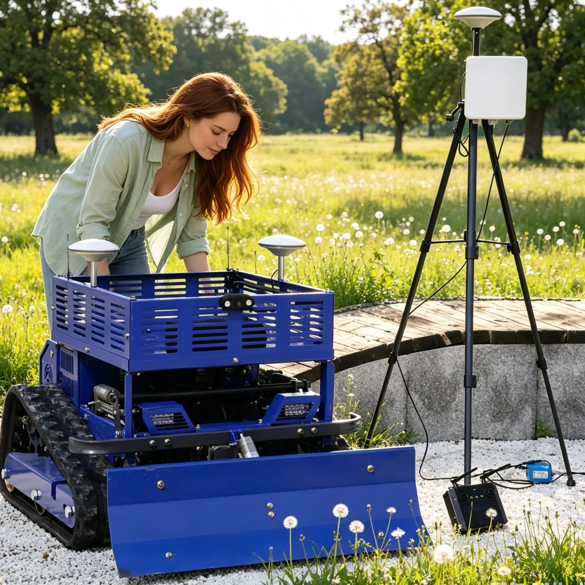 Customized For Park Greenbelt 550 Series Remote Self‑Propelled Lawn Mower Optional GPS Positioning For Public Green Space Trimmi