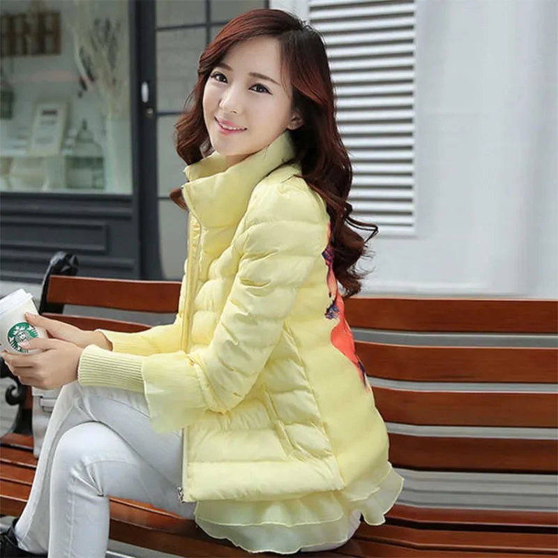 

2025 Winter Women Parkas New Cotton Jacket Short Fashion Thick Coat