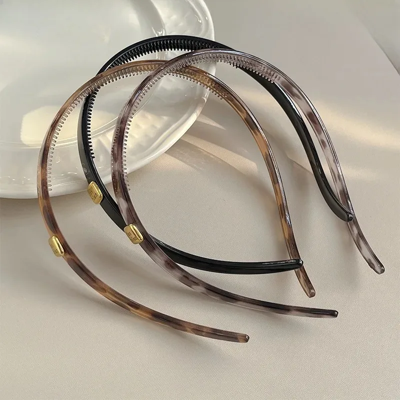 1pc Korean Summer Leopard Print Headband Non Slip Hair Hoop for Women Daily Outing Versatile Forehead Press