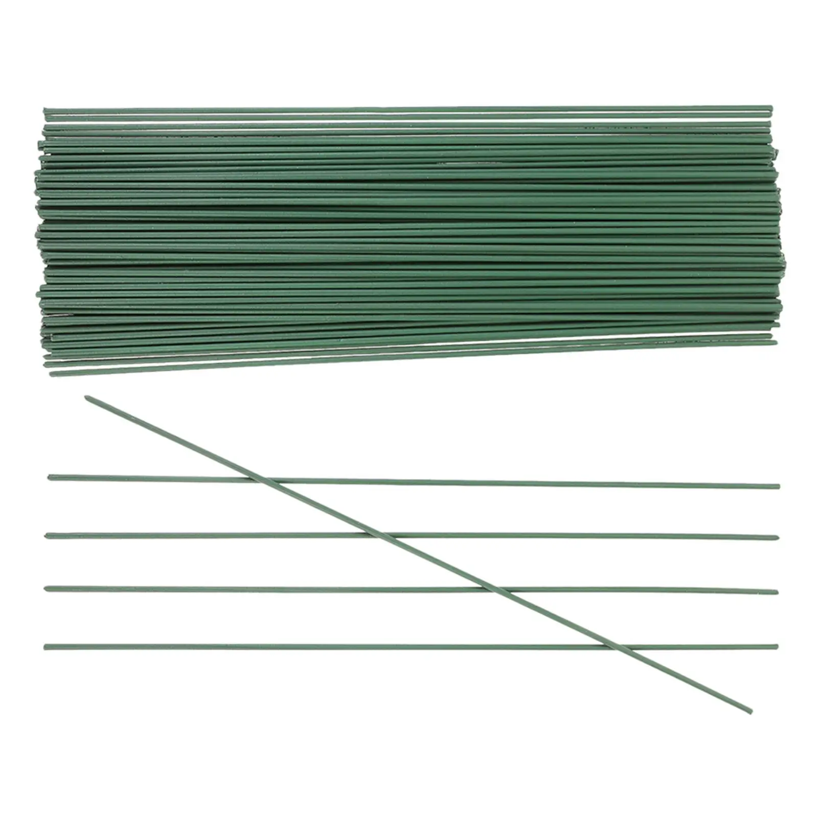 

150Pcs Green Floral Wire Stems Strong Flexible Metal Rods for Floral Arrangement Craft Flower Sticks for Bouquet Wreath Making