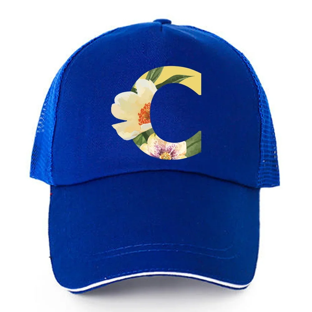 Hip Hop Hats for Women Men Baseball Cap Wash Cotton Snapback Caps Floral Letter Print Summer New UV-proof Visors Breathable Hats 6