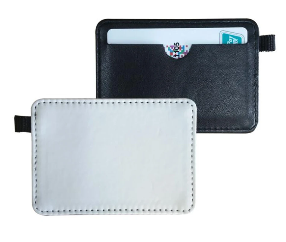

DHL100pcs Sublimation Blank PU Card Holders Bus Bank Card Heat Transfer Printing