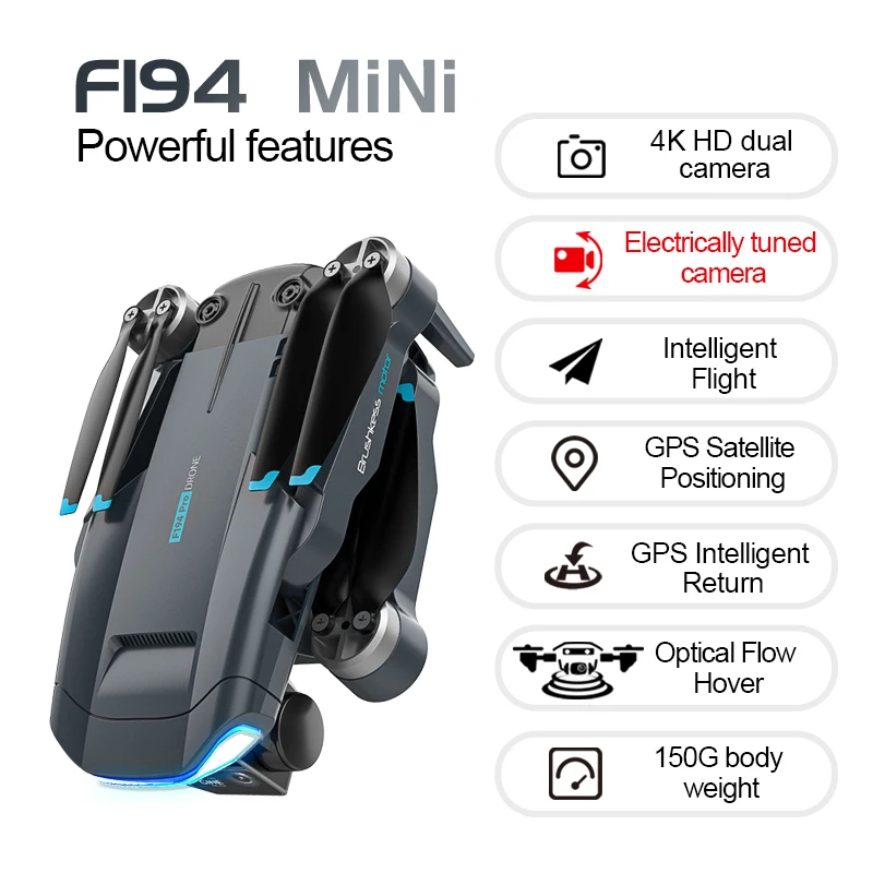 New F194 Brushless Motor 5G 4K Dual Camera Small Motor Headless Mode Drones Photography Camera Drone Mini Toy Drone