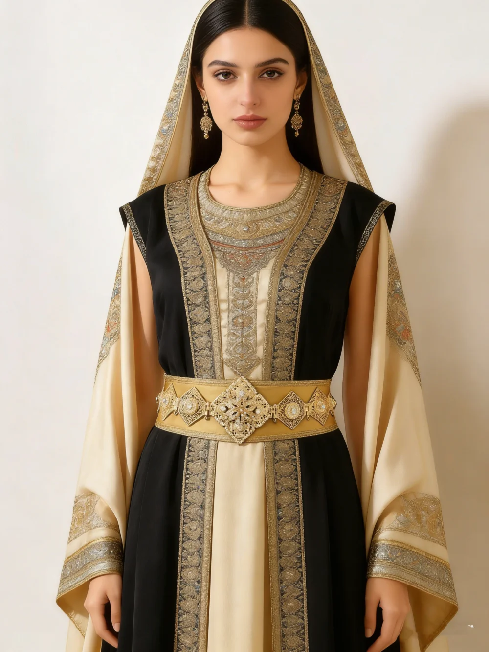 

Традиционный ближневосточный пояс для одежды, роскошная отделка стразами, золотистый поясной декор, аксессуар для арабского платья, подчеркивающий талию.