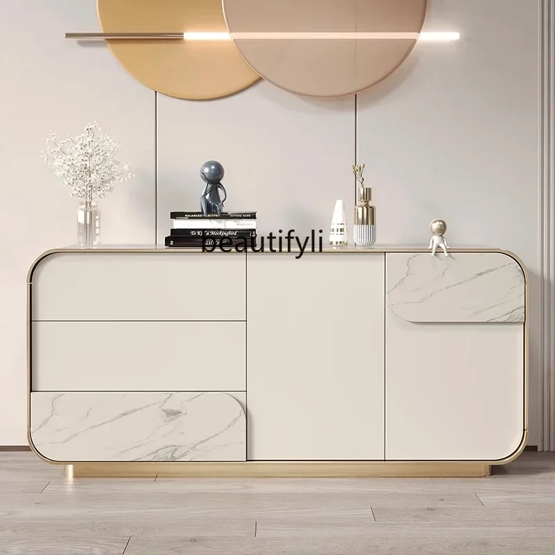 

K185 Italian light luxury sideboard modern minimalist living room wall integrated storage cabinet entrance cabinet