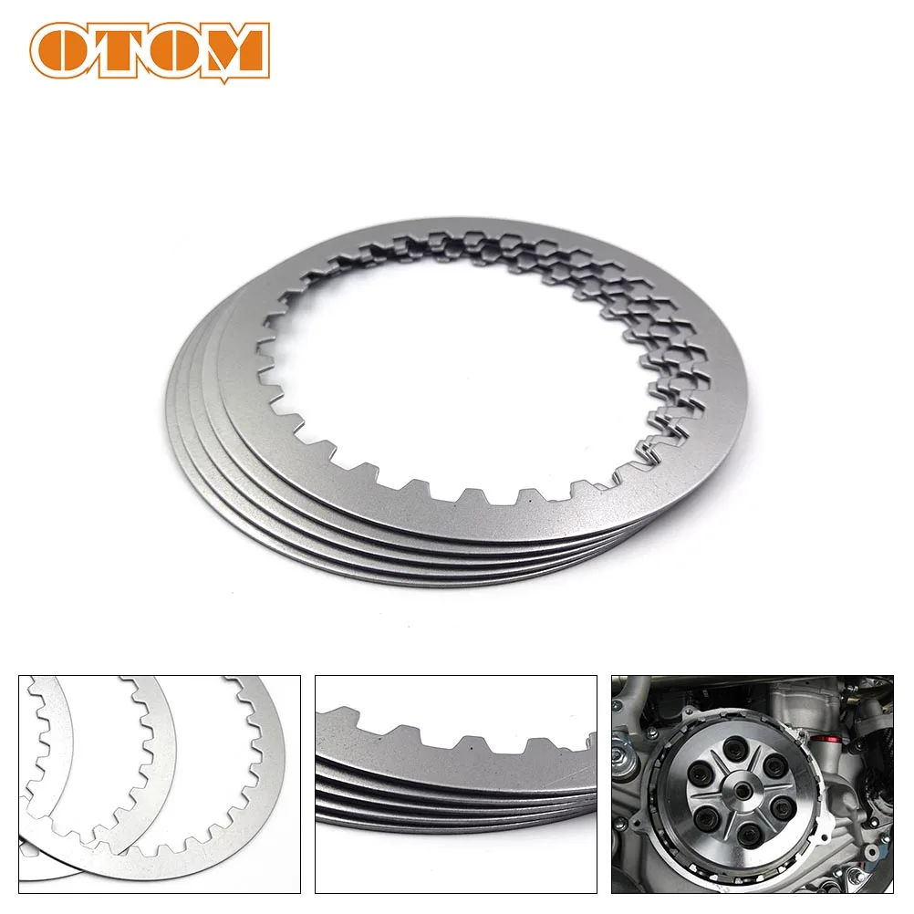 OTOM Motorcycle 5 Pcs Clutch Steel Sheet Plates Engine Friction Disc For ZONGSHEN NC250 250cc Motocross Accessories Dirt Bikes