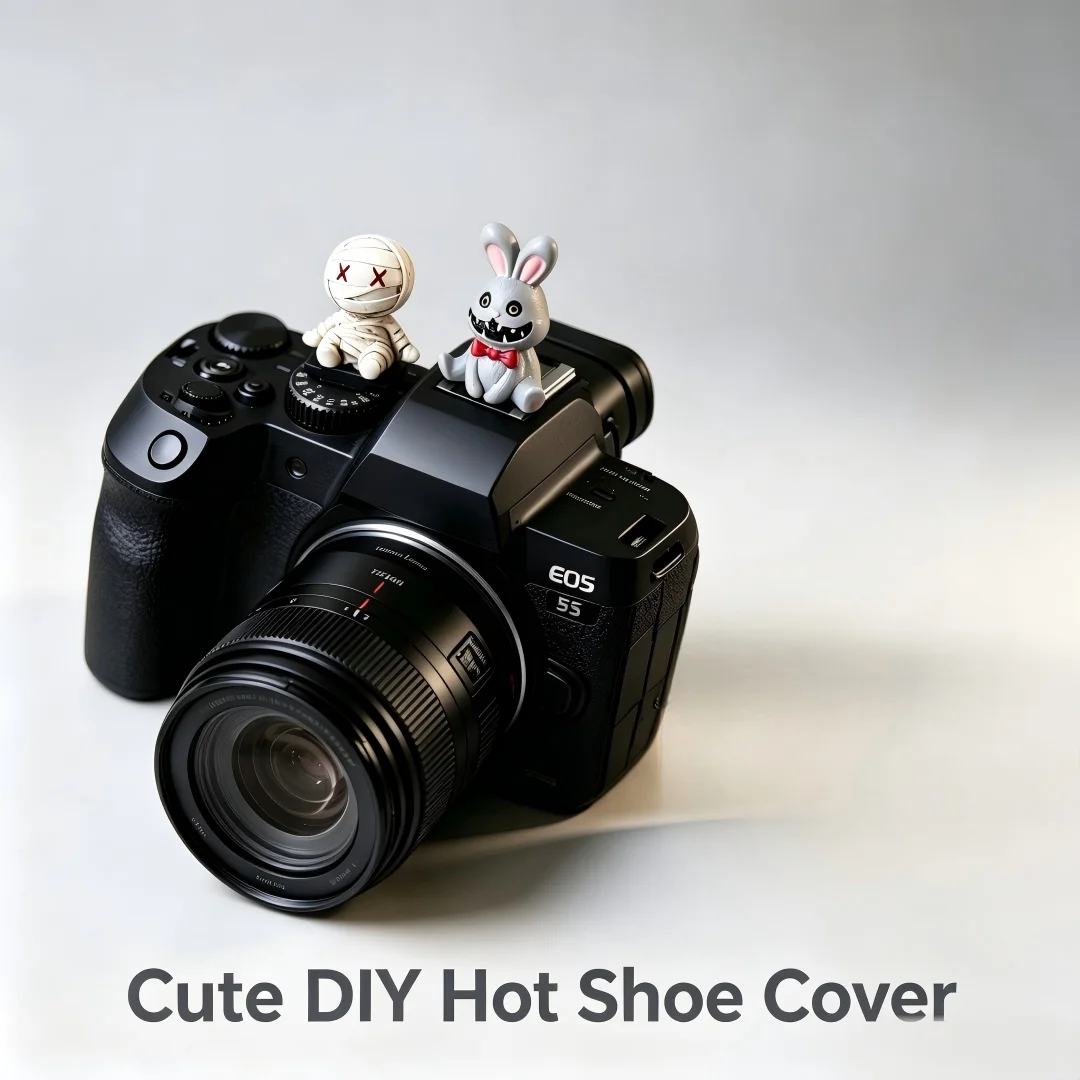 Cute Christmas Horror Series Hot Shoe Cover for Leica Q2 Fuji X100V X-T5 Sony ZV-1 Canon EOS R5 Nikon Z5 Camera Accessories