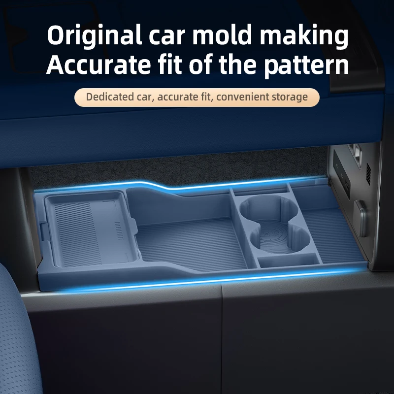 2025 لتركيبة التيتانيوم 7 التيتانيوم 7 سيليكون وحدة التحكم المركزية أسفل صندوق تخزين ليوبارد 7 التحكم المركزي المنظم حصيرة #2