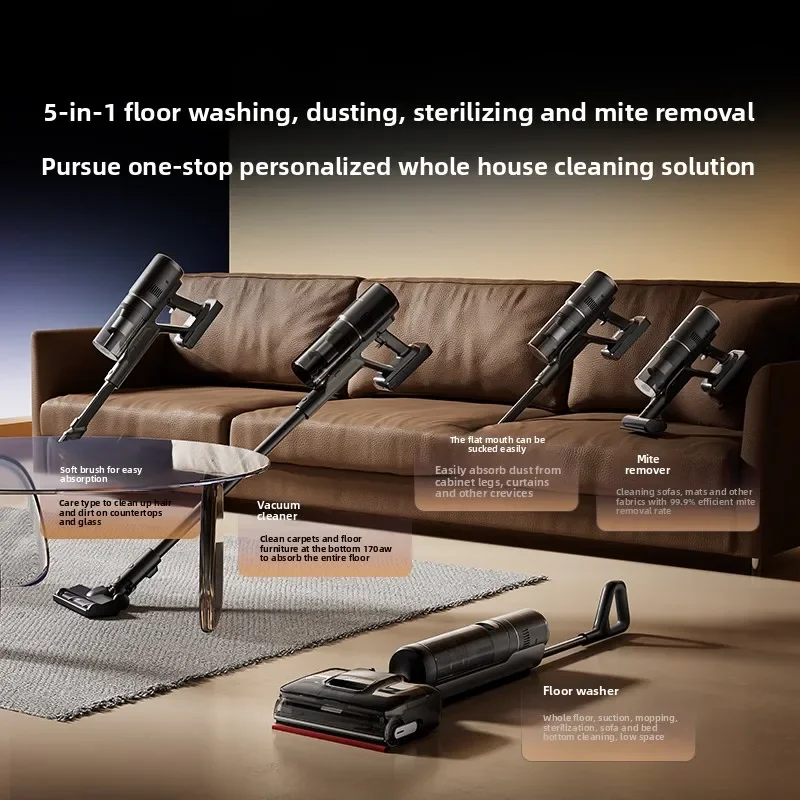 

DREAME Напольная стиральная машина T50Mix для материнского и детского класса, всасывающая и перетаскивающаяся, быстросохнущая, лежачая, плоская 0, запутанные волосы