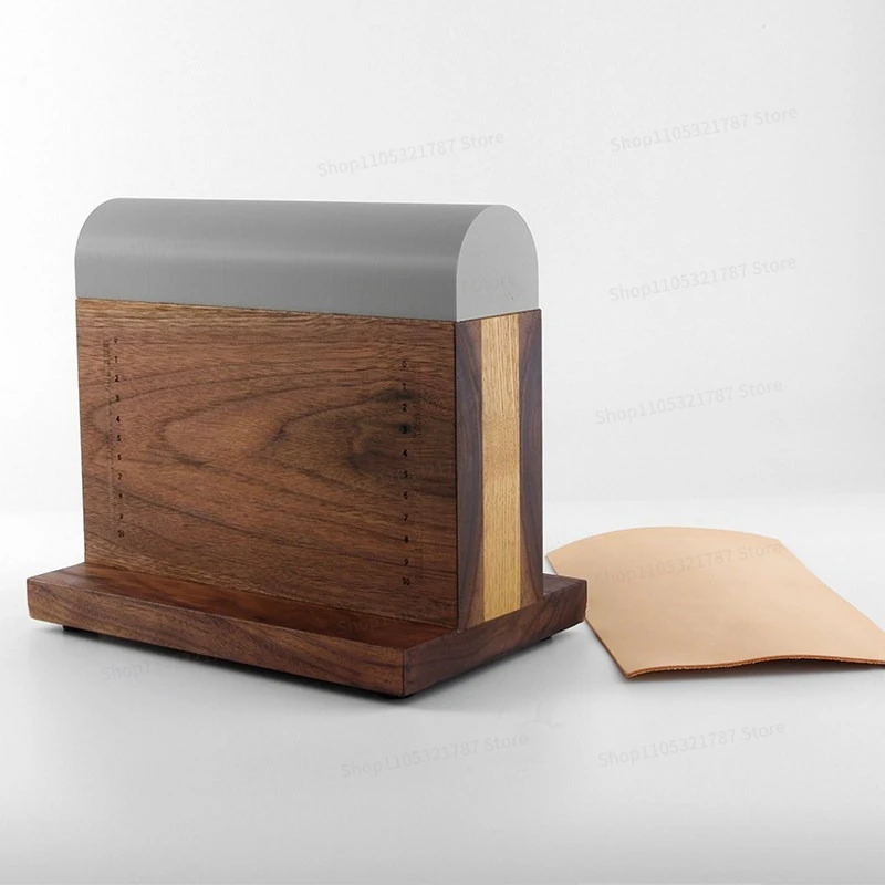 Leather Bending and Cover Mold, Handmade Leather Goods, Black Walnut Wood, Cutting