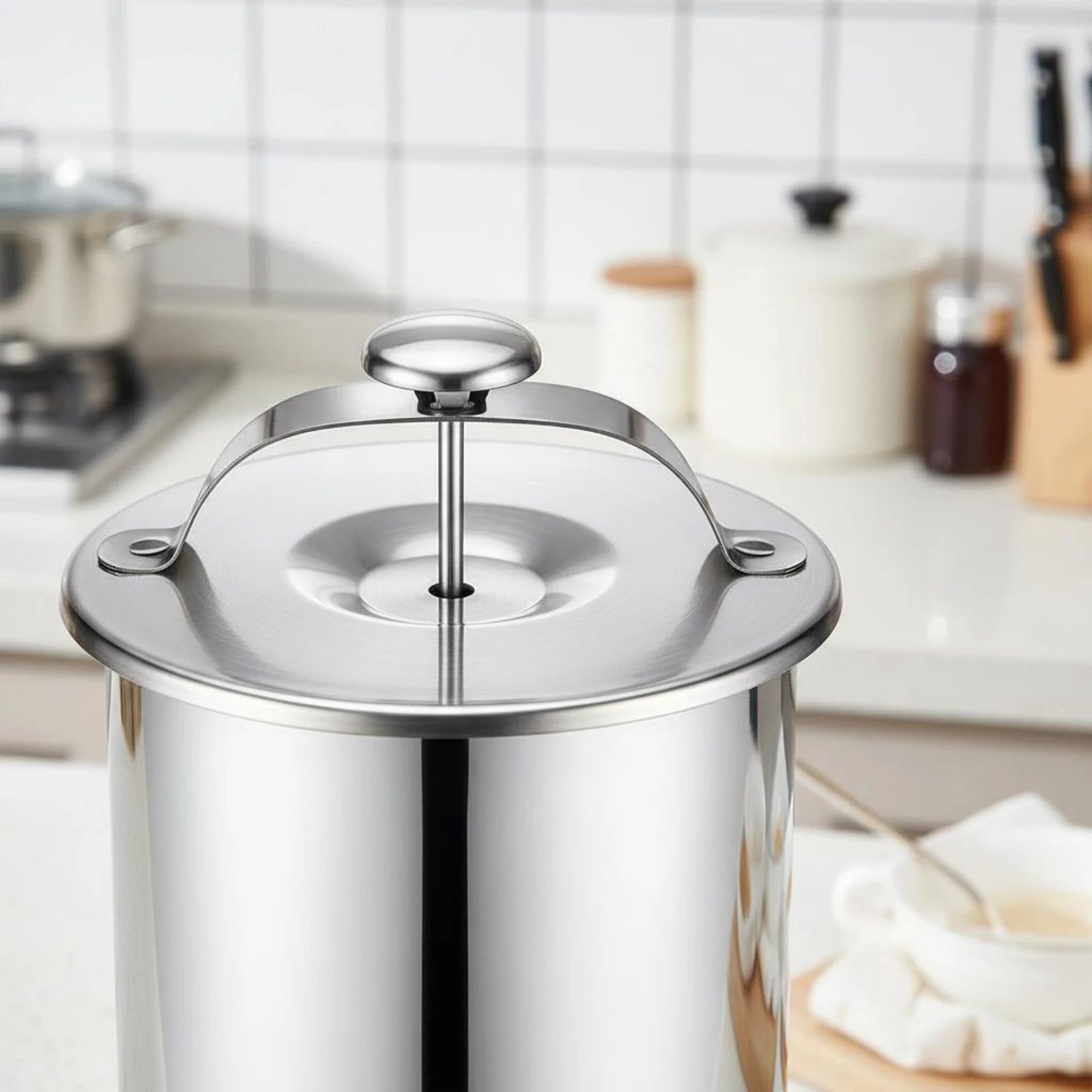 Fotografia 7: Panela a Vapor para Salsichas com Termômetro Integrado, Barril de Vapor para Carne em Aço Inoxidável, Vaporizador de Carne Multiuso